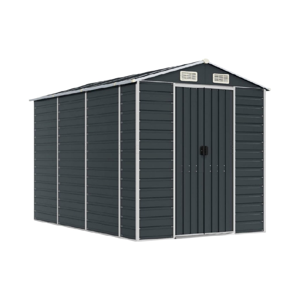 Metallgerätehaus mit Doppeltür und Belüftung